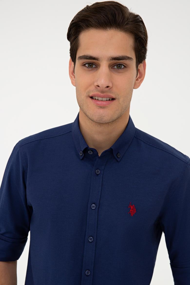 Erkek Düz Logo Lacivert Gömlek Basic - 50238007013