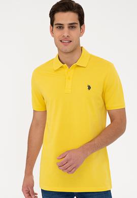 Erkek Açık Sarı Basic Polo Yaka Tişört - 50232303290
