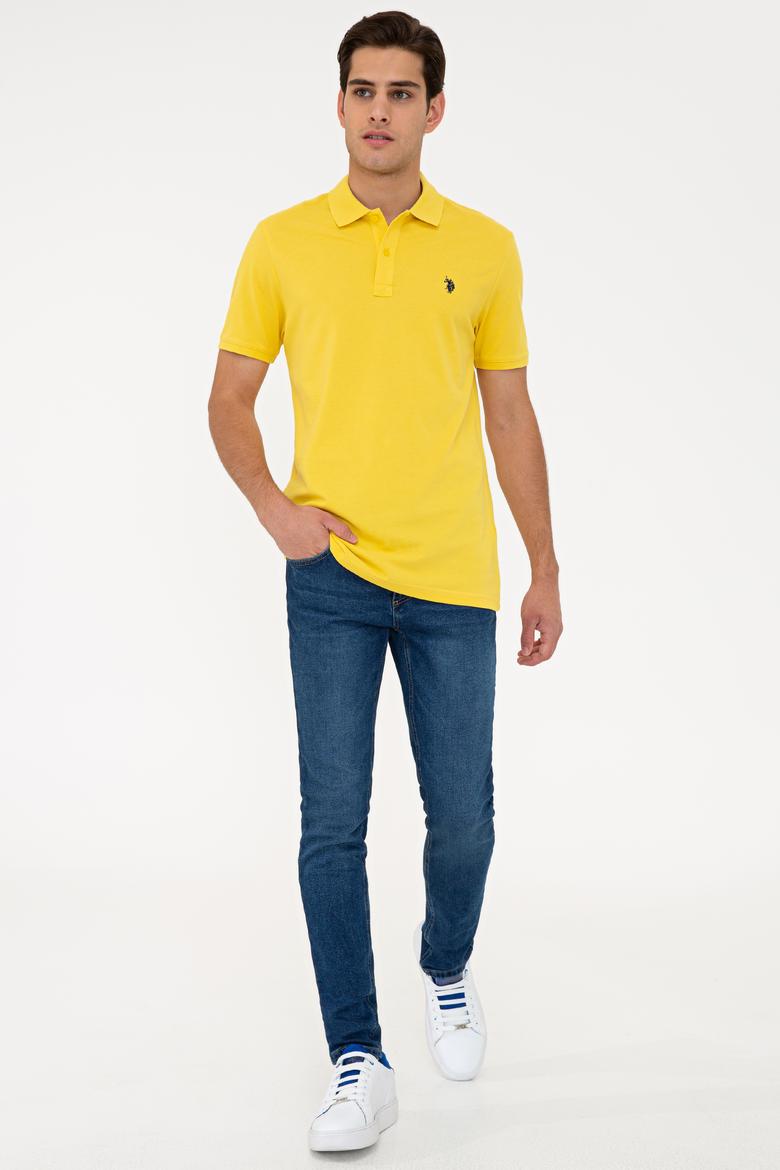 Erkek Açık Sarı Basic Polo Yaka Tişört - 50232303290