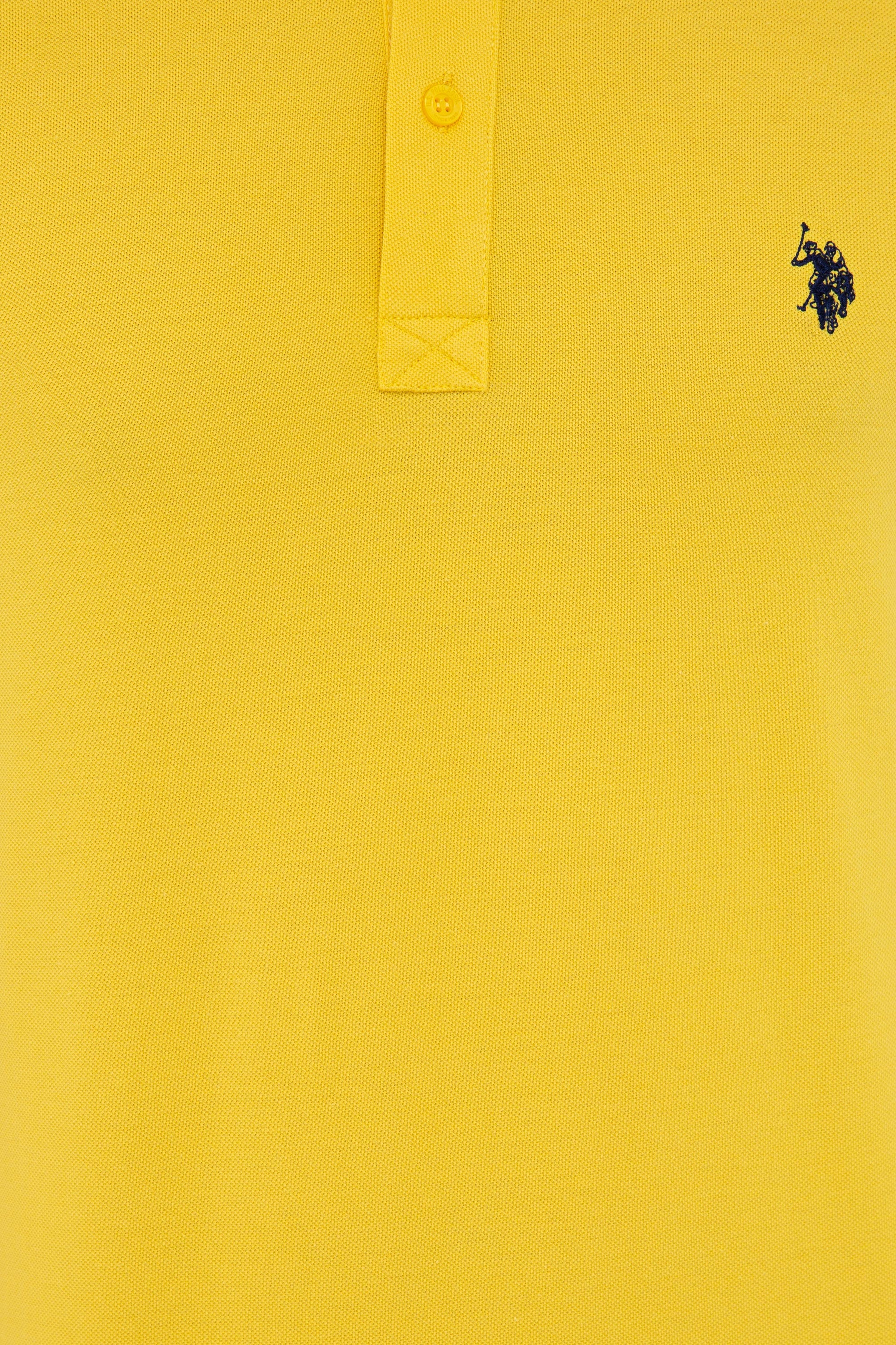 Erkek Açık Sarı Basic Polo Yaka Tişört - Image 5
