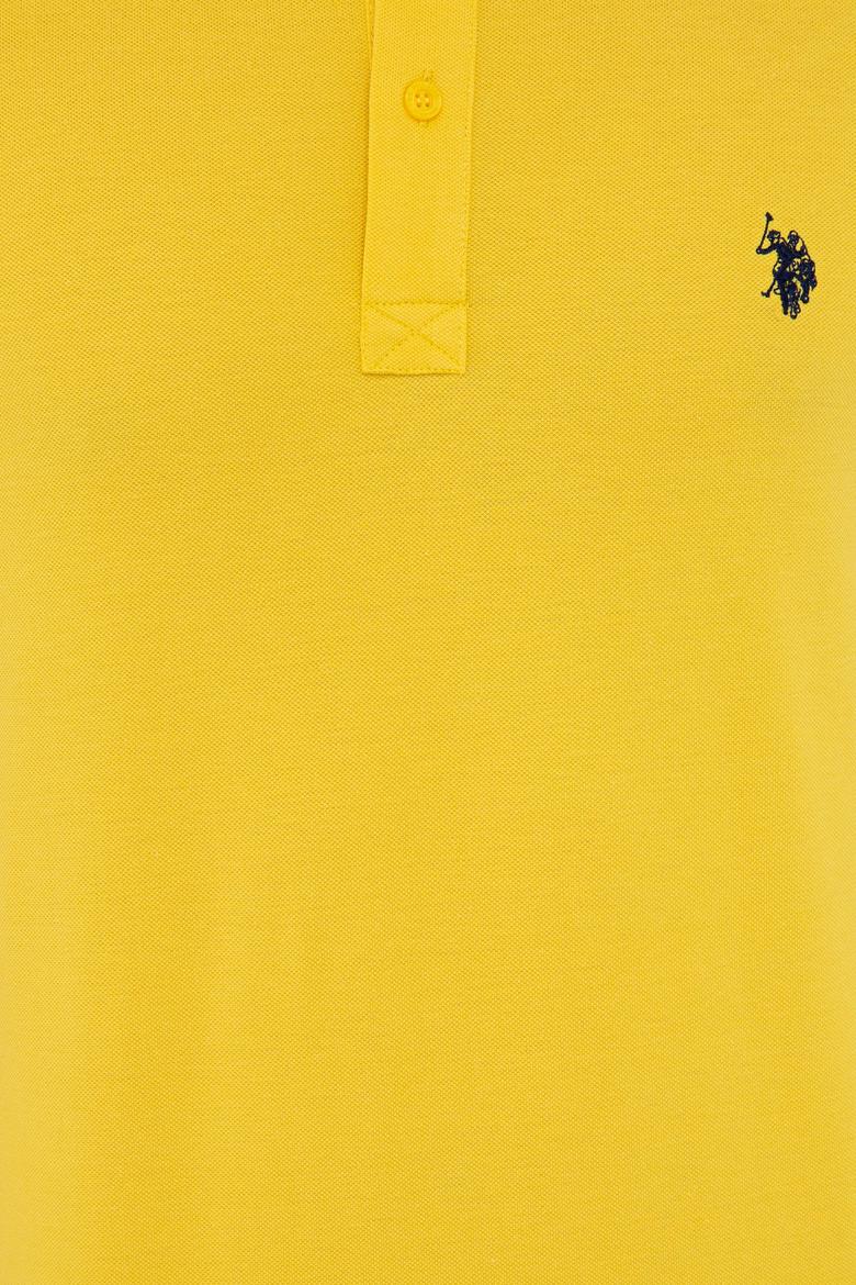 Erkek Açık Sarı Basic Polo Yaka Tişört - 50232303290