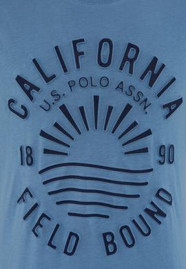 Erkek İndigo Bisiklet Yaka Tişört - 50219173041