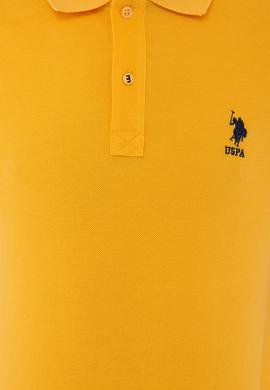 Erkek Sarı Polo Yaka Basic T-Shirt - 50232308312