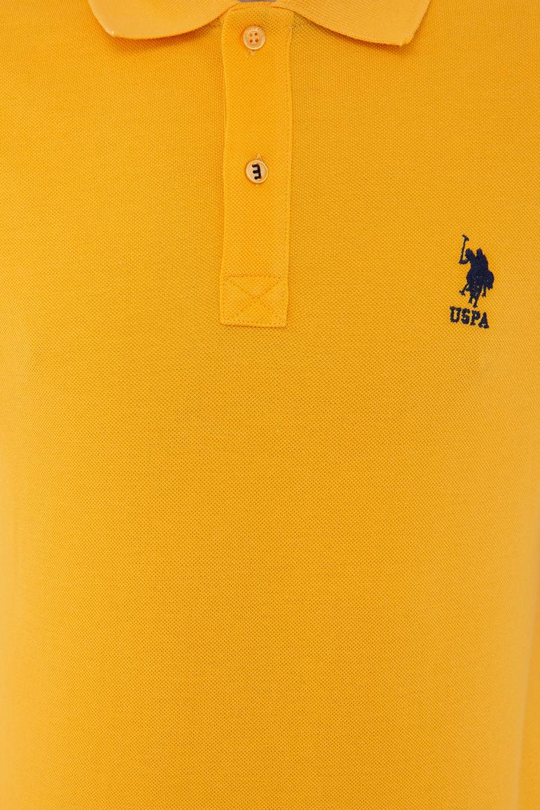 Erkek Sarı Polo Yaka Basic T-Shirt - 50232308312