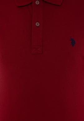 Erkek Plum Polo Yaka Basic T-Shirt - 50232303410