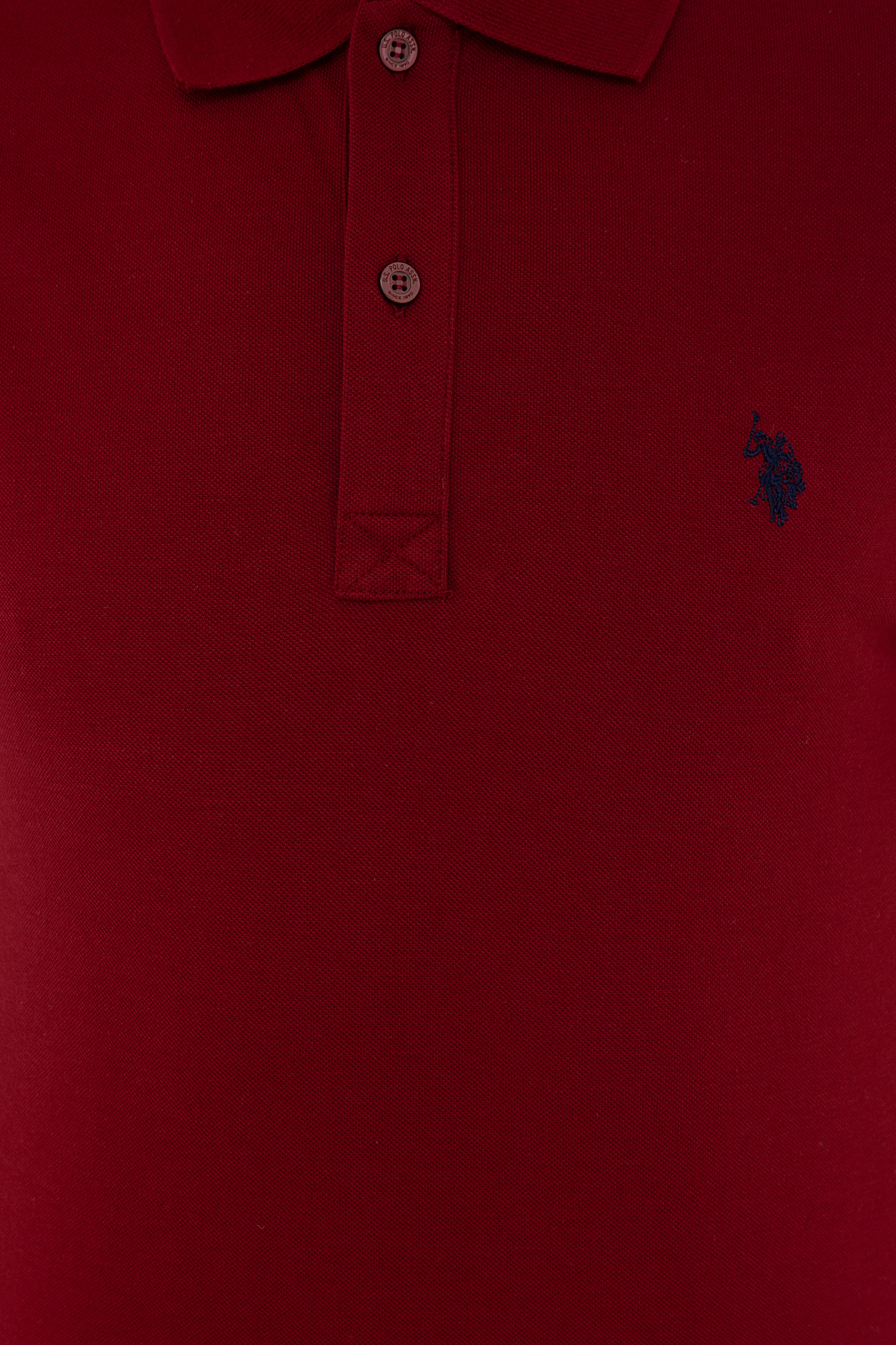 Erkek Plum Polo Yaka Basic T-Shirt - Image 5