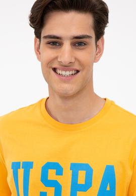 Erkek Sarı Basic Bisiklet Yaka Tişört - 50232300128