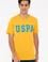 Erkek Sarı Basic Bisiklet Yaka Tişört