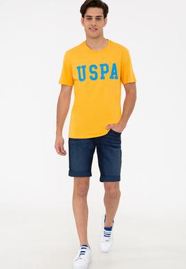 Erkek Sarı Basic Bisiklet Yaka Tişört - 50232300128