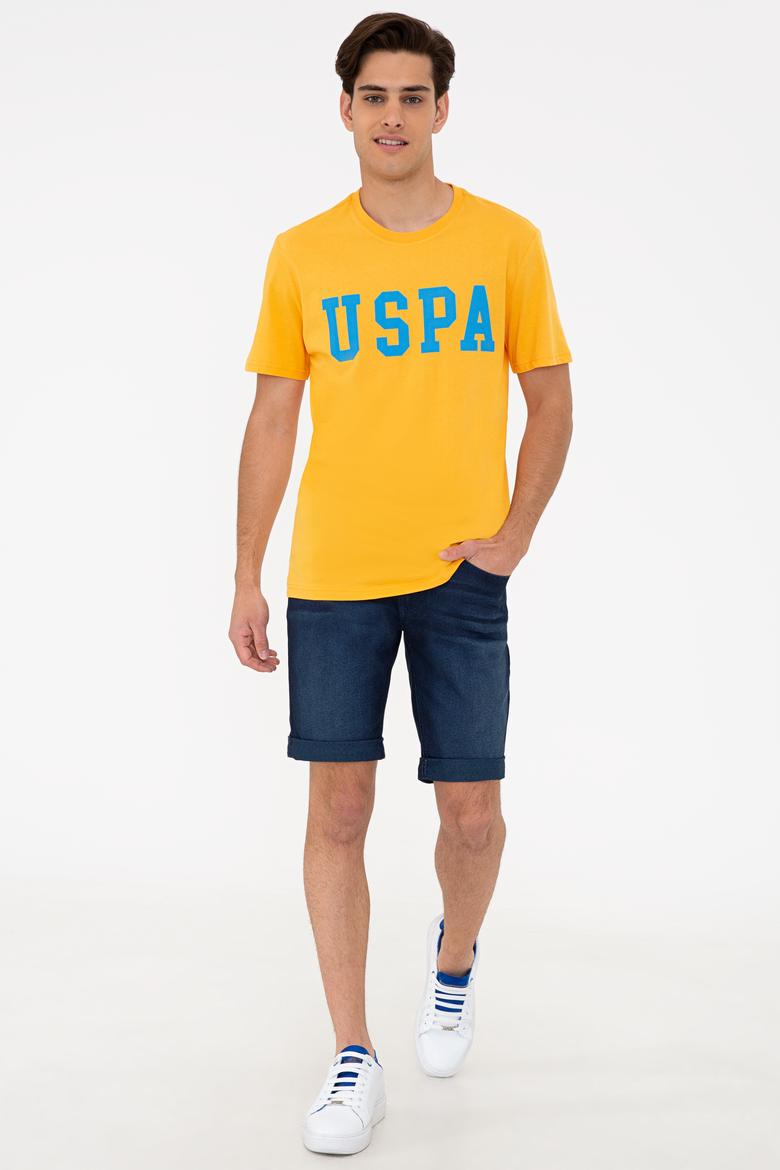 Erkek Sarı Basic Bisiklet Yaka Tişört - 50232300128