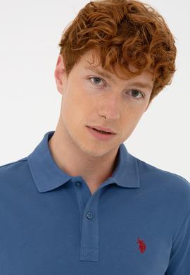 Erkek Açık Lacivert Basic Polo Yaka Tişört - 50232303140