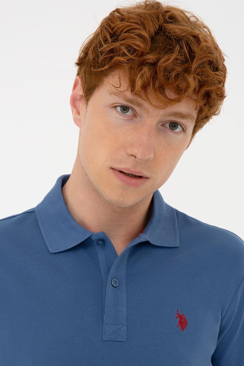 Erkek Açık Lacivert Basic Polo Yaka Tişört - 50232303140