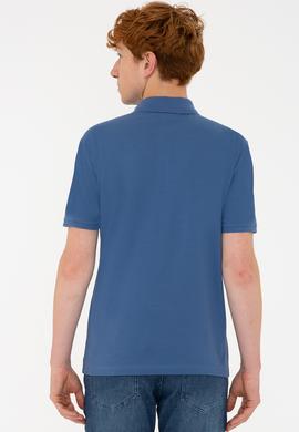 Erkek Açık Lacivert Basic Polo Yaka Tişört - 50232303140