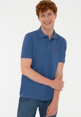 Erkek Açık Lacivert Basic Polo Yaka Tişört - 50232303140