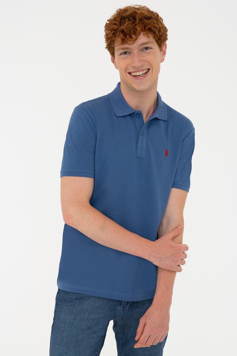 Erkek Açık Lacivert Basic Polo Yaka Tişört