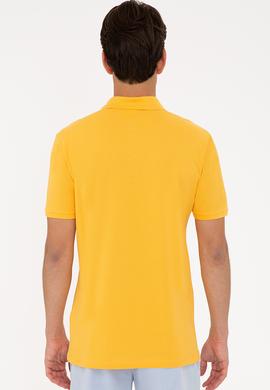 Erkek Sarı Basic Polo Yaka Tişört - 50232303248