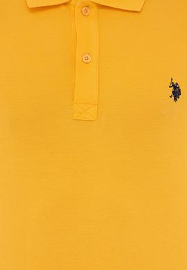 Erkek Sarı Basic Polo Yaka Tişört - 50232303248