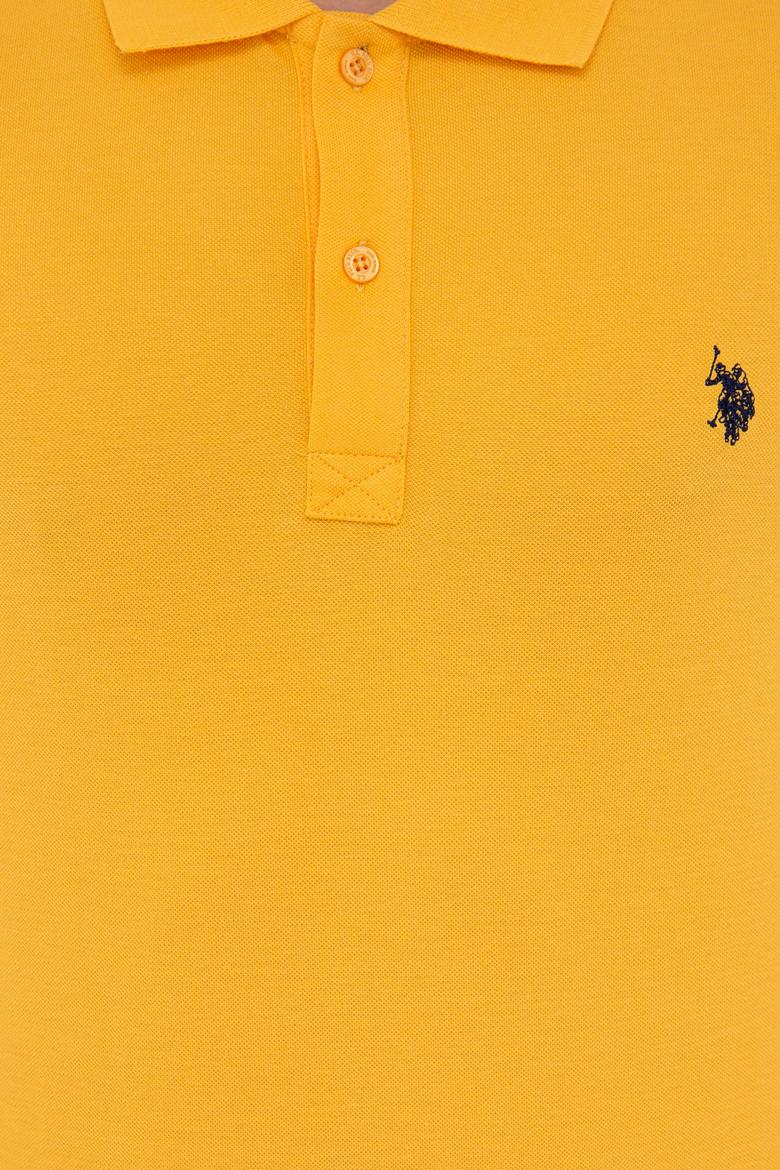 Erkek Sarı Basic Polo Yaka Tişört - 50232303248