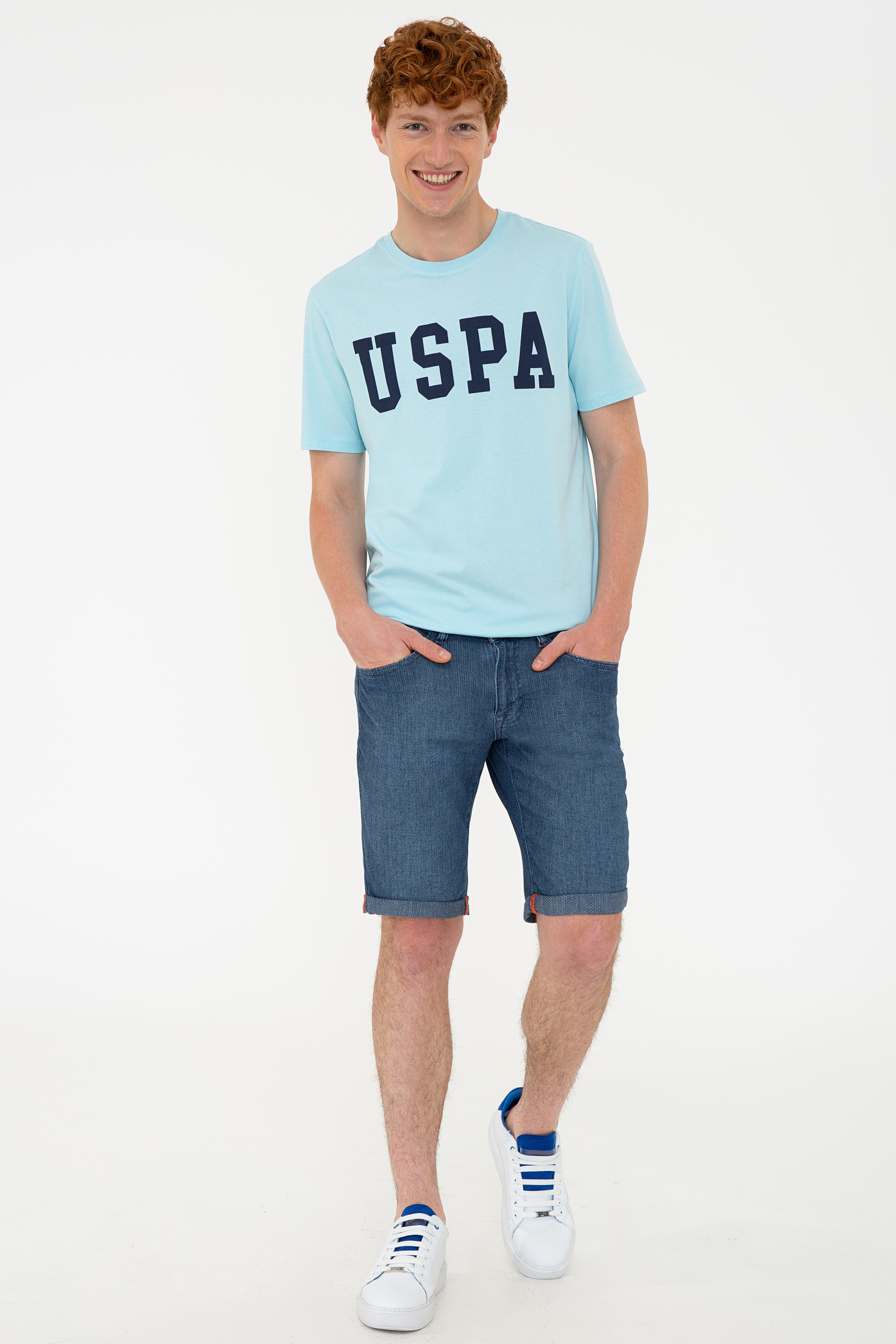 Erkek Aqua Basic Tişört - Image 4