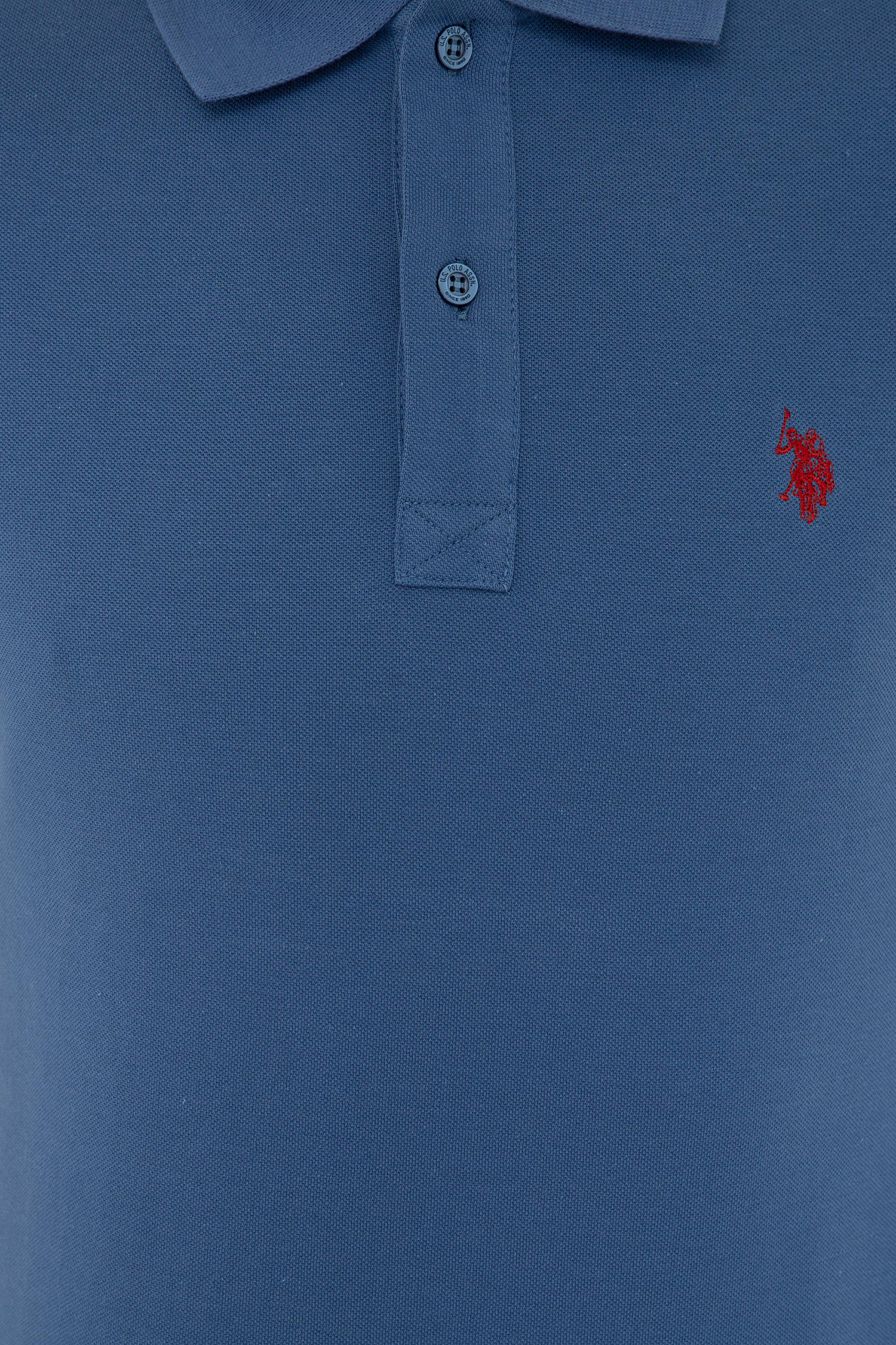 Erkek Açık Lacivert Basic Polo Yaka Tişört - Image 5