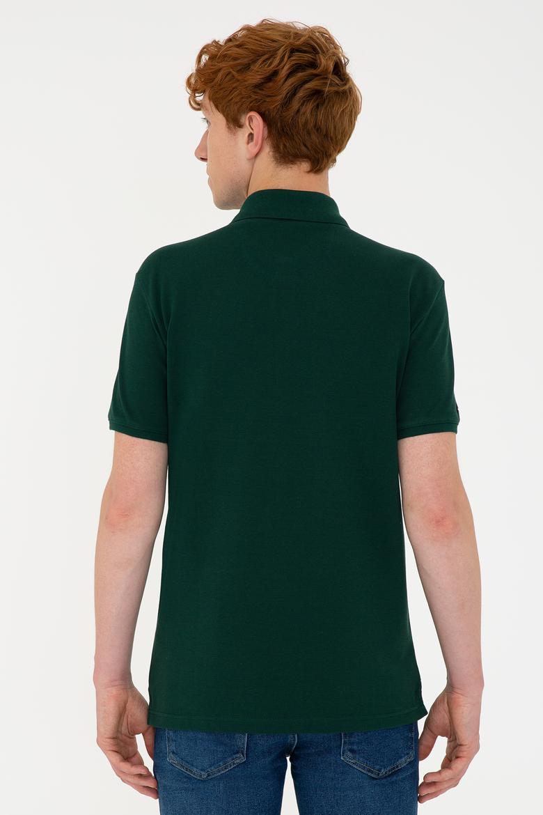 Erkek Koyu Yeşil Basic Tişört - 50232308348