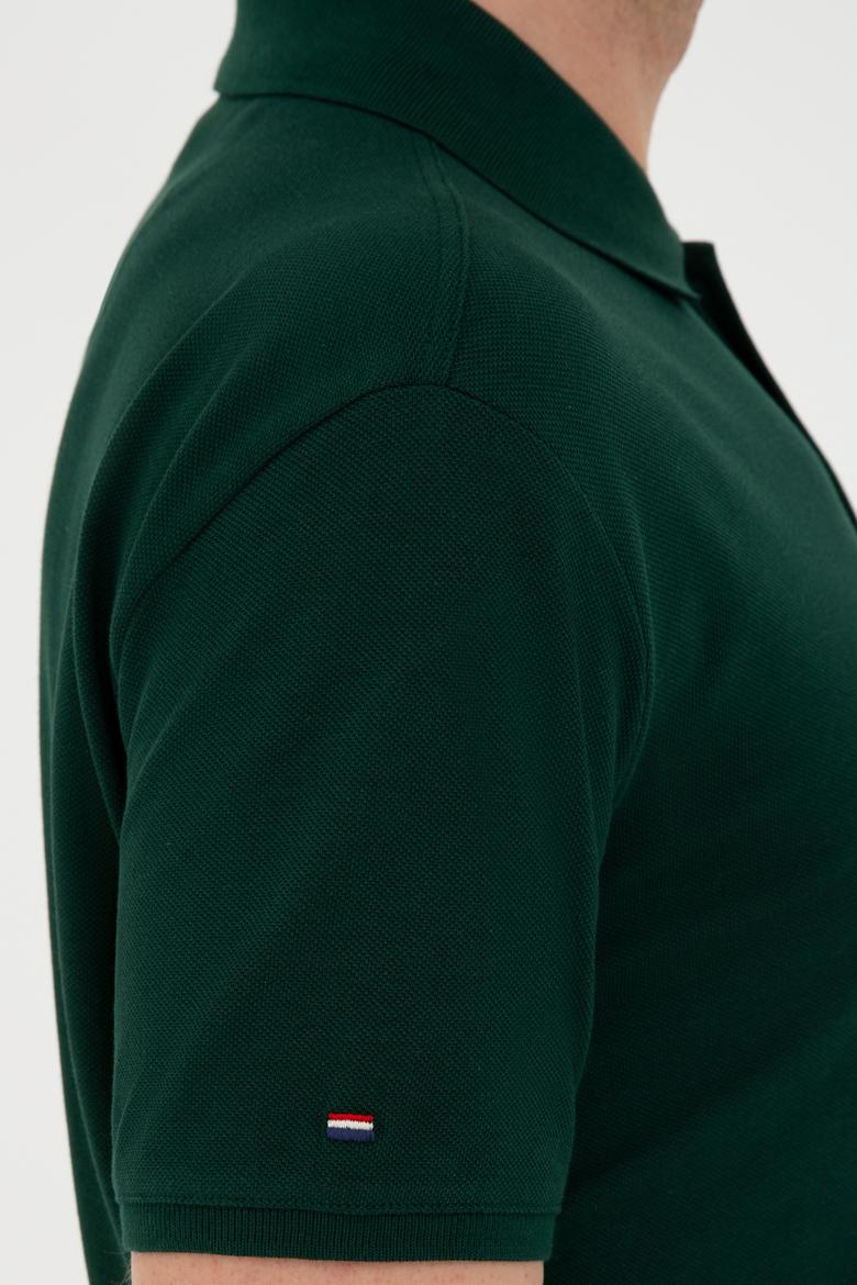 Erkek Koyu Yeşil Basic Tişört - 50232308348