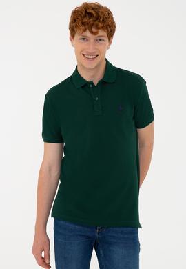 Erkek Koyu Yeşil Basic Tişört - 50232308348