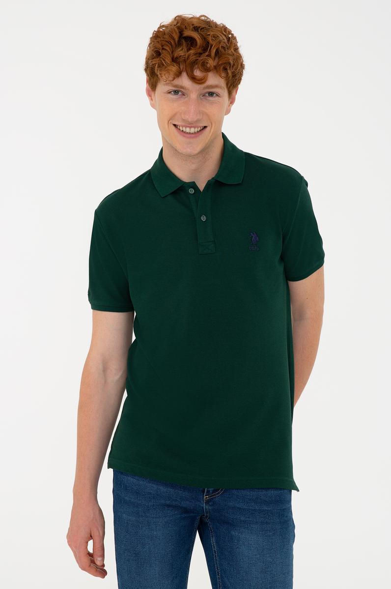 Erkek Koyu Yeşil Basic Tişört