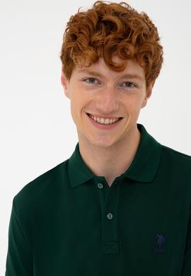 Erkek Koyu Yeşil Basic Tişört - 50232308348