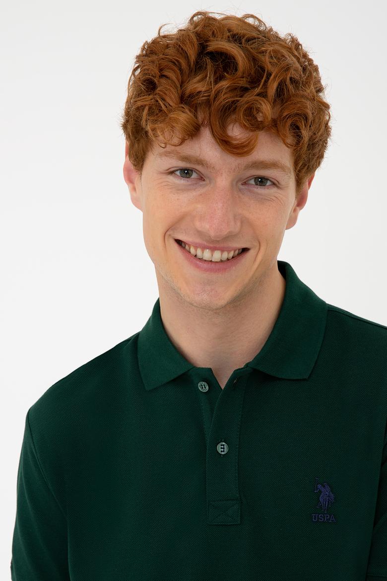 Erkek Koyu Yeşil Basic Tişört - 50232308348