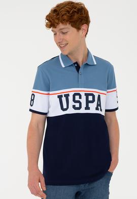Erkek İndigo Polo Yaka T-Shirt - 50232558031