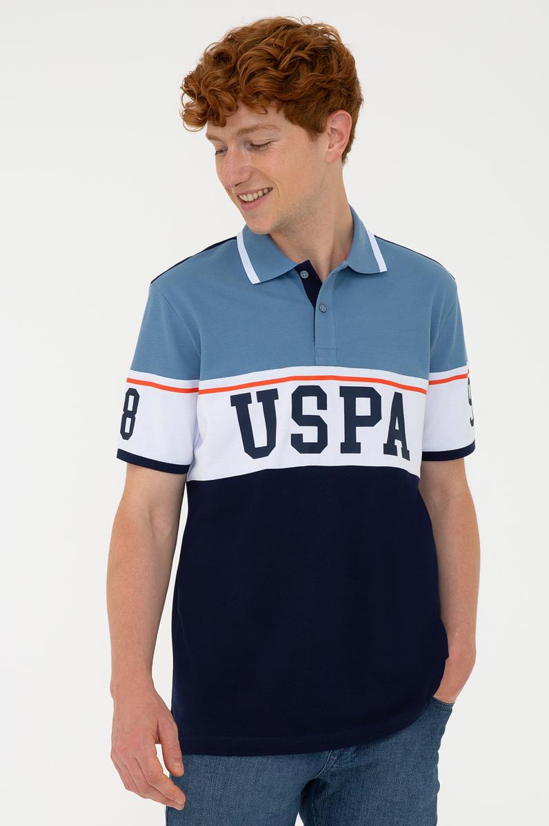 Erkek İndigo Polo Yaka T-Shirt