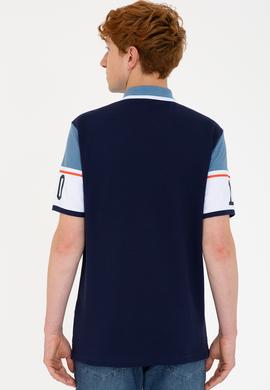 Erkek İndigo Polo Yaka T-Shirt - 50232558031