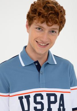 Erkek İndigo Polo Yaka T-Shirt - 50232558031