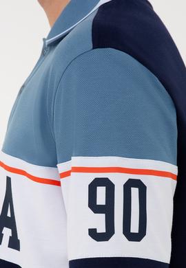 Erkek İndigo Polo Yaka T-Shirt - 50232558031