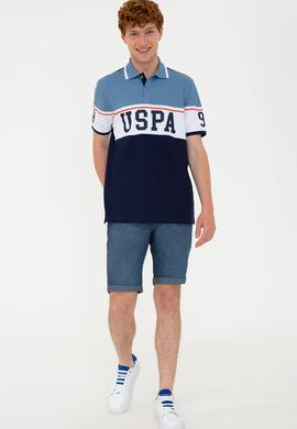 Erkek İndigo Polo Yaka T-Shirt - 50232558031