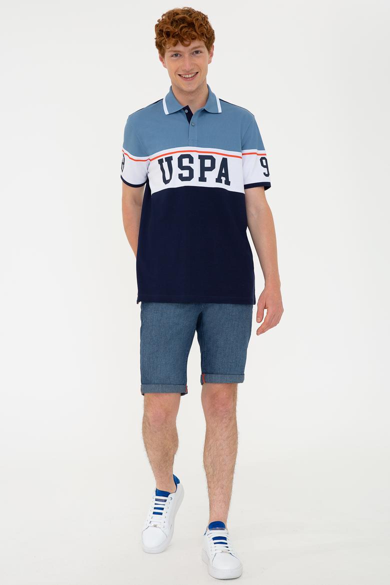 Erkek İndigo Polo Yaka T-Shirt - 50232558031