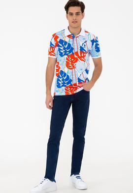 Erkek Beyaz Polo Yaka T-Shirt - 50235369007