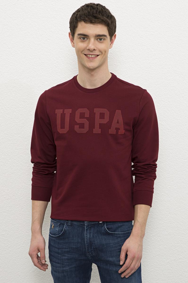 Erkek Bordo Sweatshirt