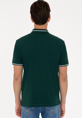 Erkek Koyu Yeşil Basic Tişört - 50238185016