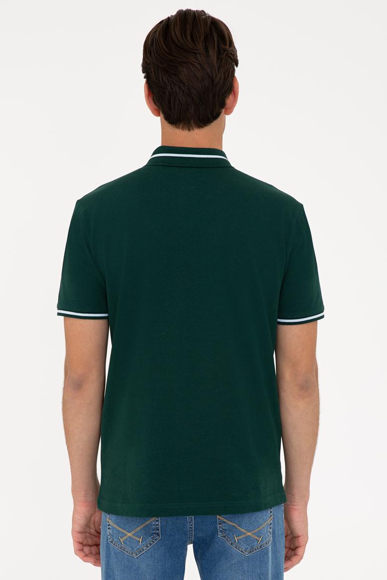 Erkek Koyu Yeşil Basic Tişört - 50238185016
