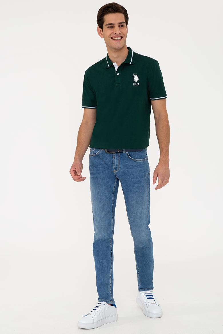 Erkek Koyu Yeşil Basic Tişört - 50238185016