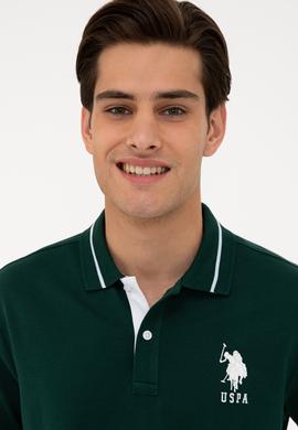 Erkek Koyu Yeşil Basic Tişört - 50238185016