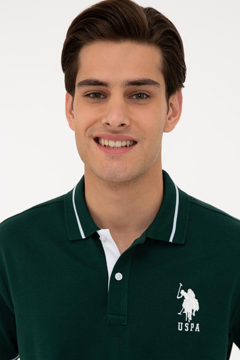 Erkek Koyu Yeşil Basic Tişört - 50238185016