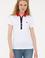 Kadın Beyaz Basic Polo Yaka Tişört