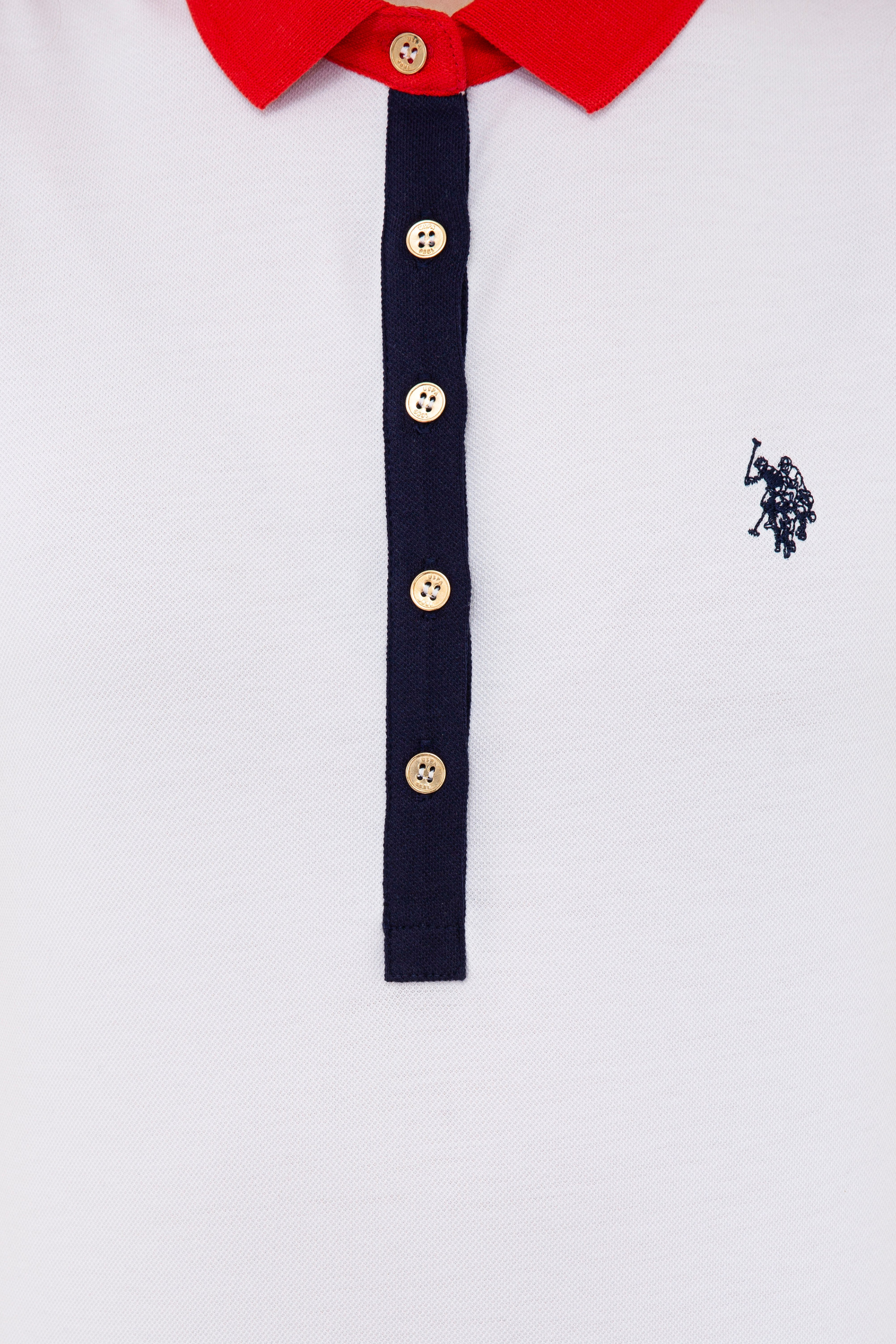 Kadın Beyaz Basic Polo Yaka Tişört