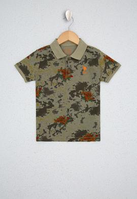 Erkek Çocuk Yeşil Polo Yaka Tişört - 50220379014