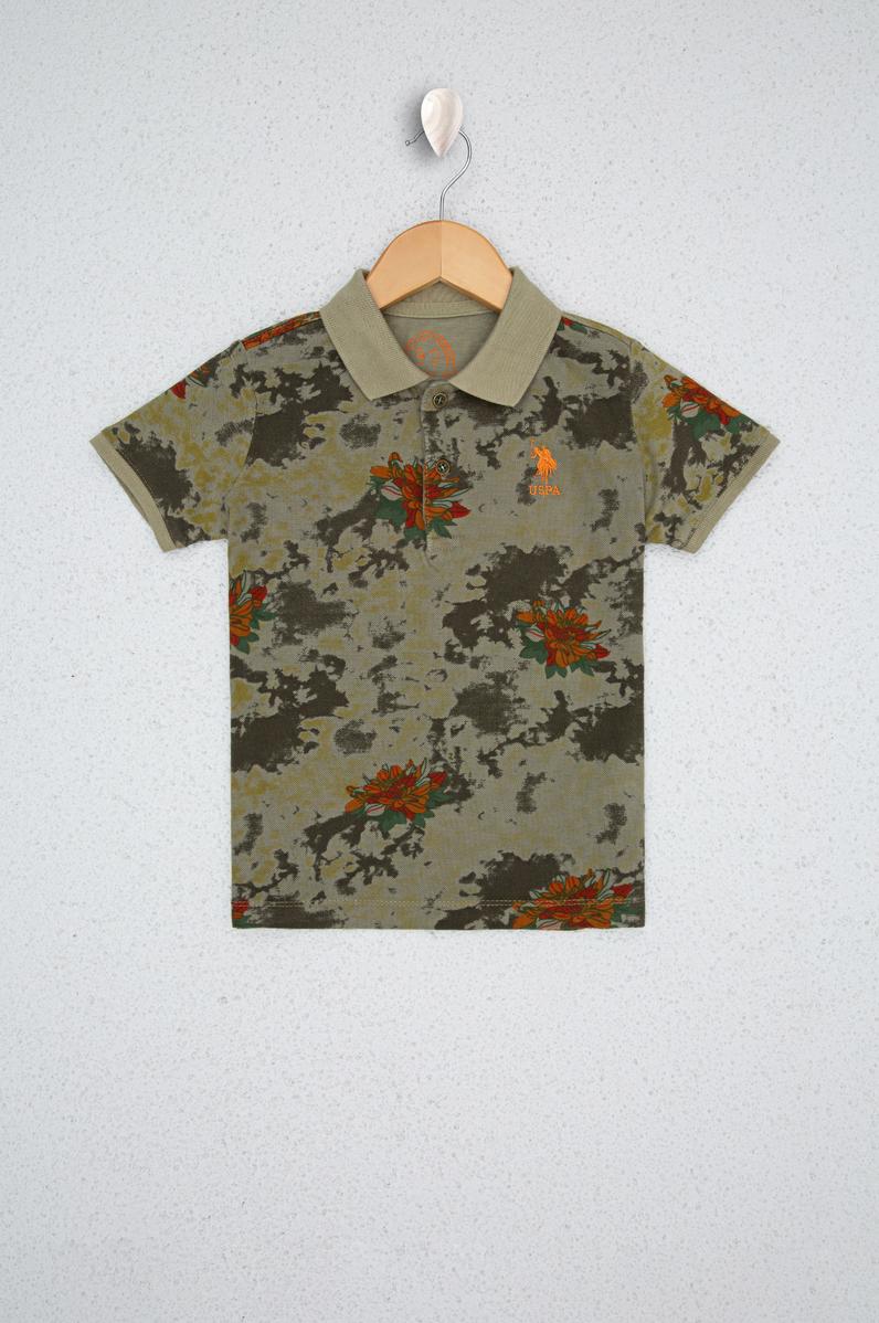 Erkek Çocuk Yeşil Polo Yaka Tişört