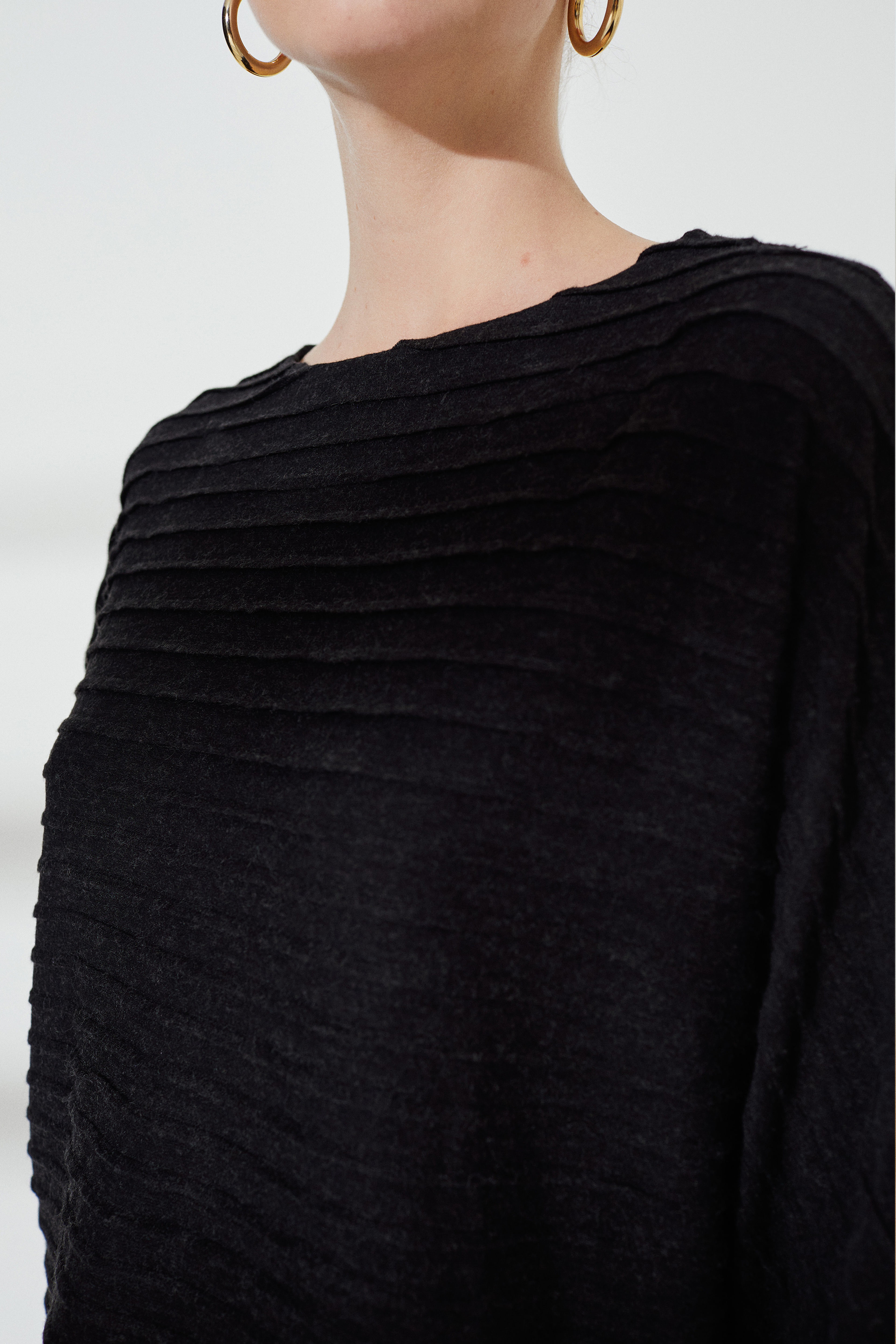 Kadın Siyah Sweatshirt - Image 5