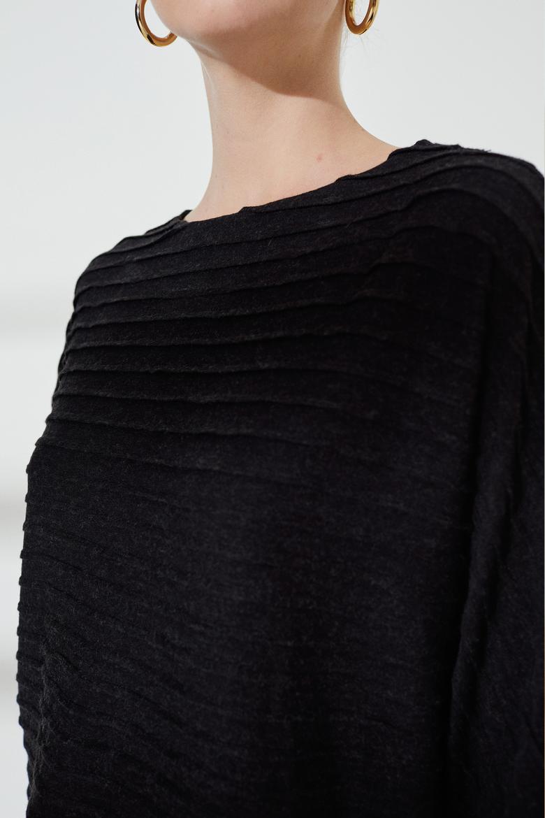 Kadın Siyah Sweatshirt - 50236199019